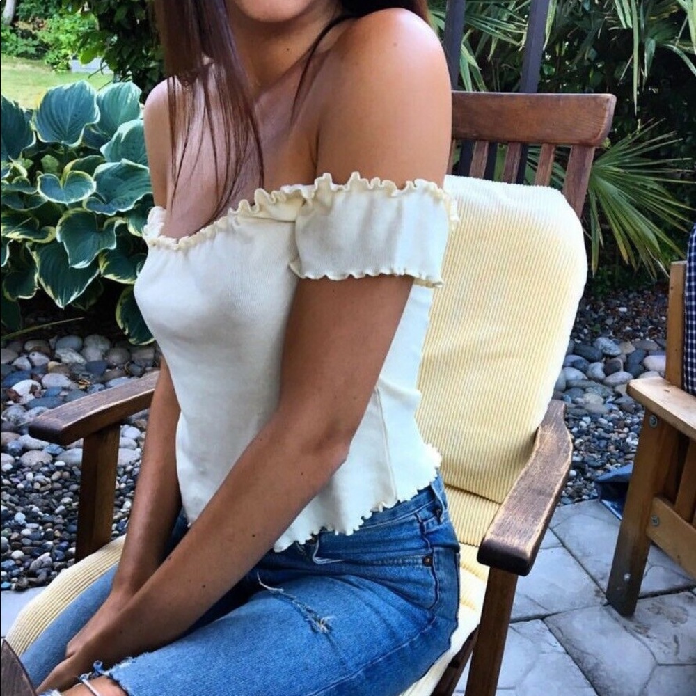 J Galt Yellow Crop Top